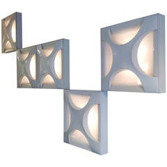 Five Decorative Oyster Light Panels by Dieter Witte & Rolf Kruger for Staff