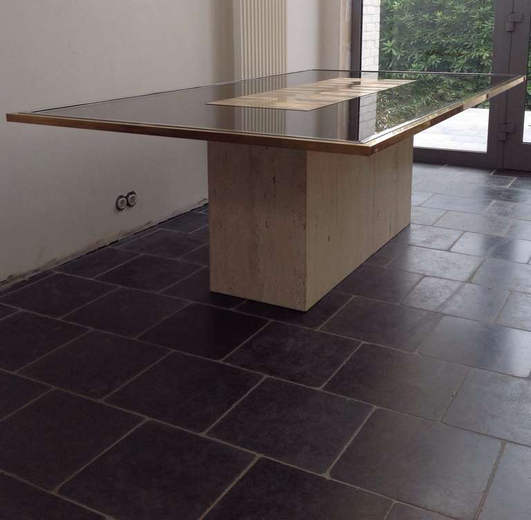 Very Nice and Original Dining or Presentation Table, Signed by Christian Krekels In Excellent Condition In Brussels, BE