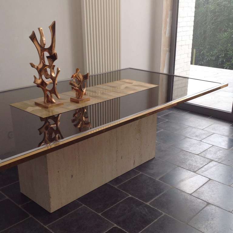 Very Nice and Original Dining or Presentation Table, Signed by Christian Krekels 2