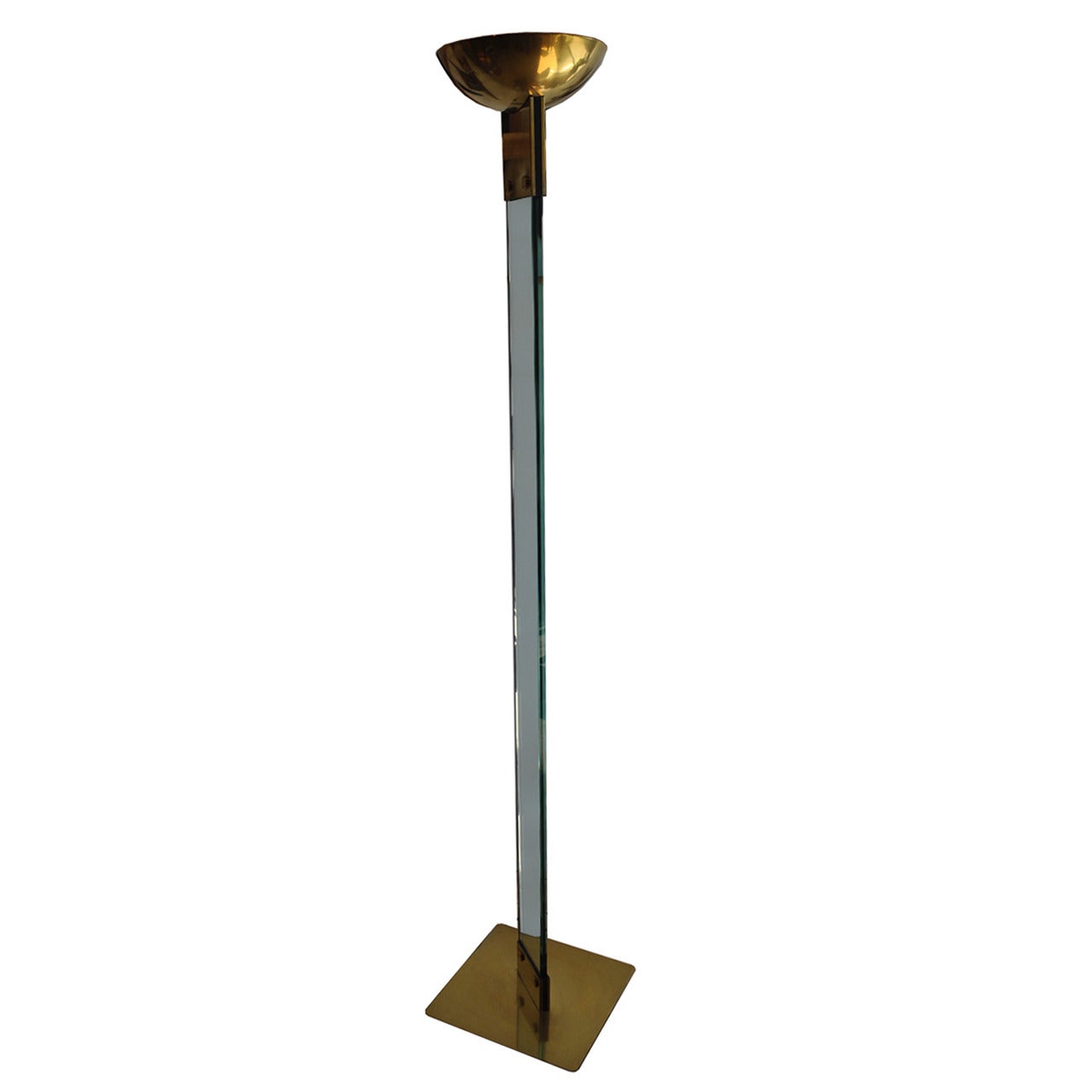 Art Deco Brass Floor Lamp