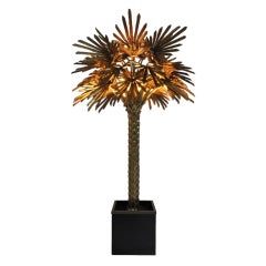 Nice decorative "PALMTREE", floorlamp made in brass, anno 1970's