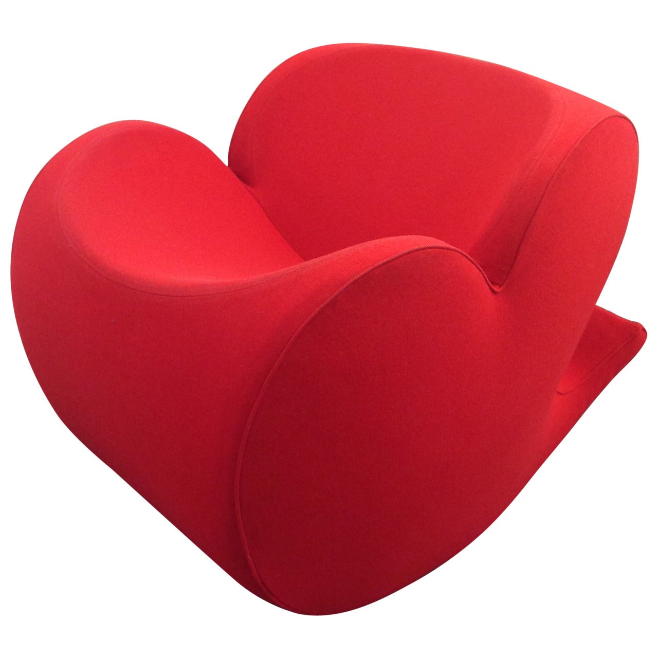 Lovely Soft Heart Rocking Chair by Ron Arad, Moroso in Original Condition For Sale