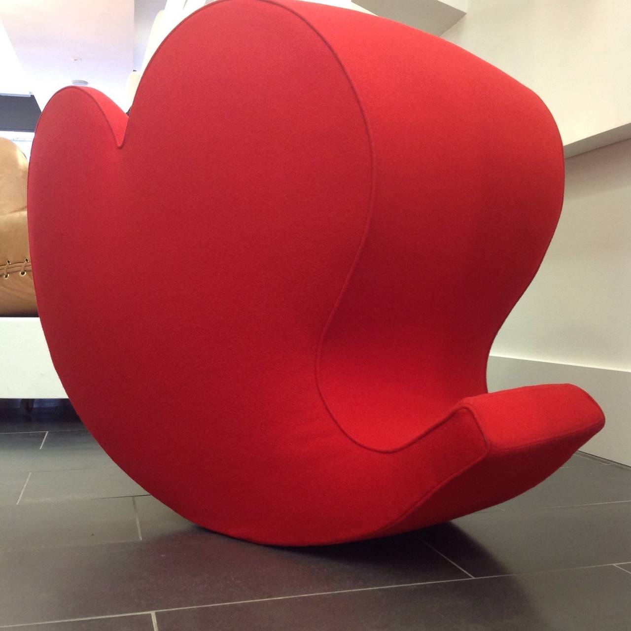 Italian Lovely Soft Heart Rocking Chair by Ron Arad, Moroso in Original Condition For Sale