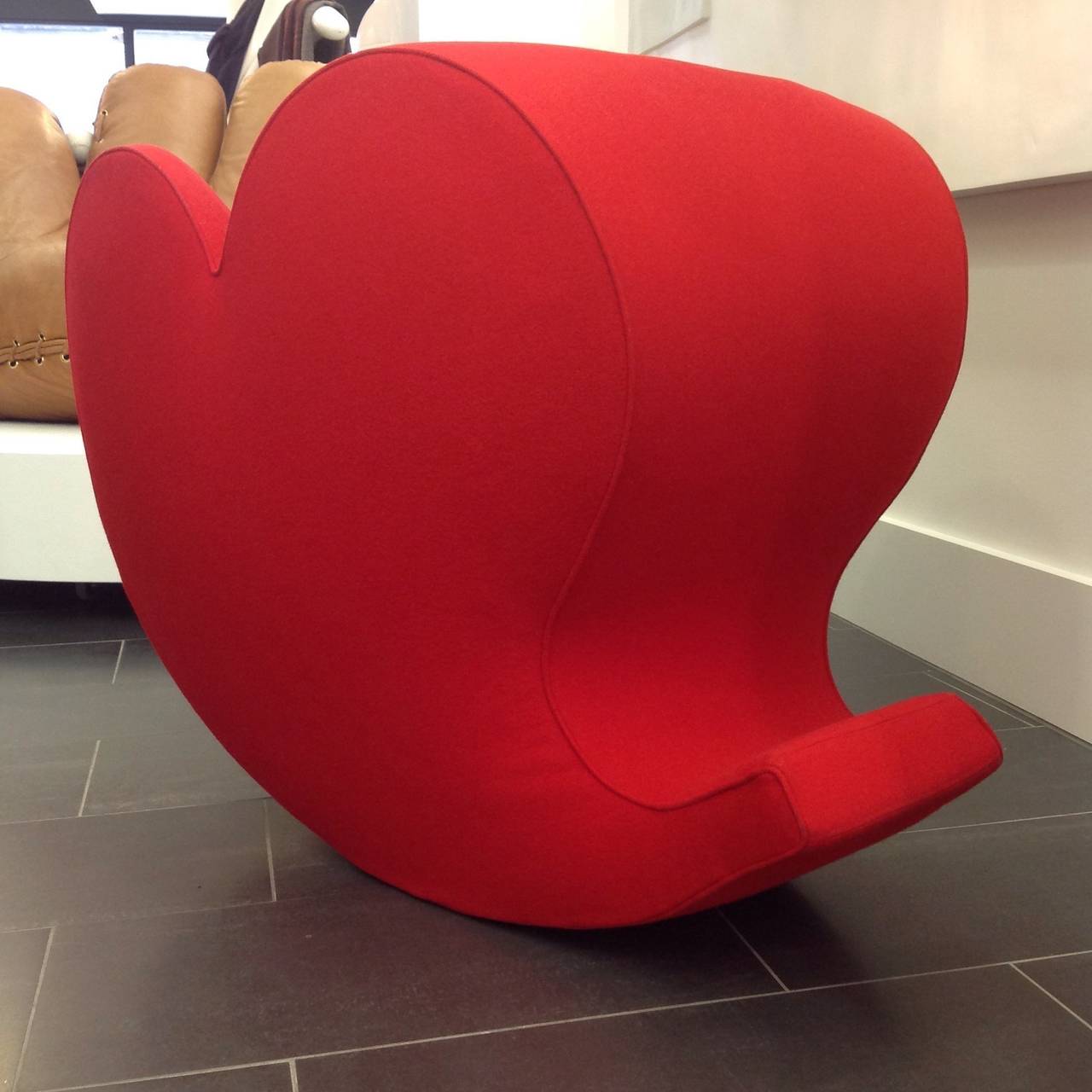 Fabric Lovely Soft Heart Rocking Chair by Ron Arad, Moroso in Original Condition For Sale