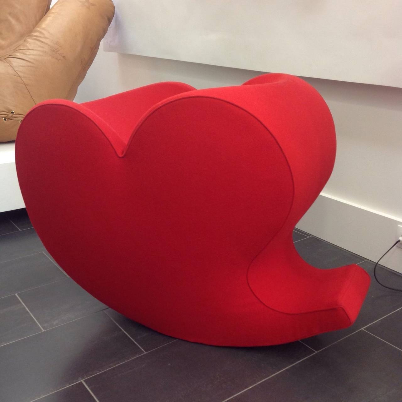 Lovely Soft Heart Rocking Chair by Ron Arad, Moroso in Original Condition For Sale 1