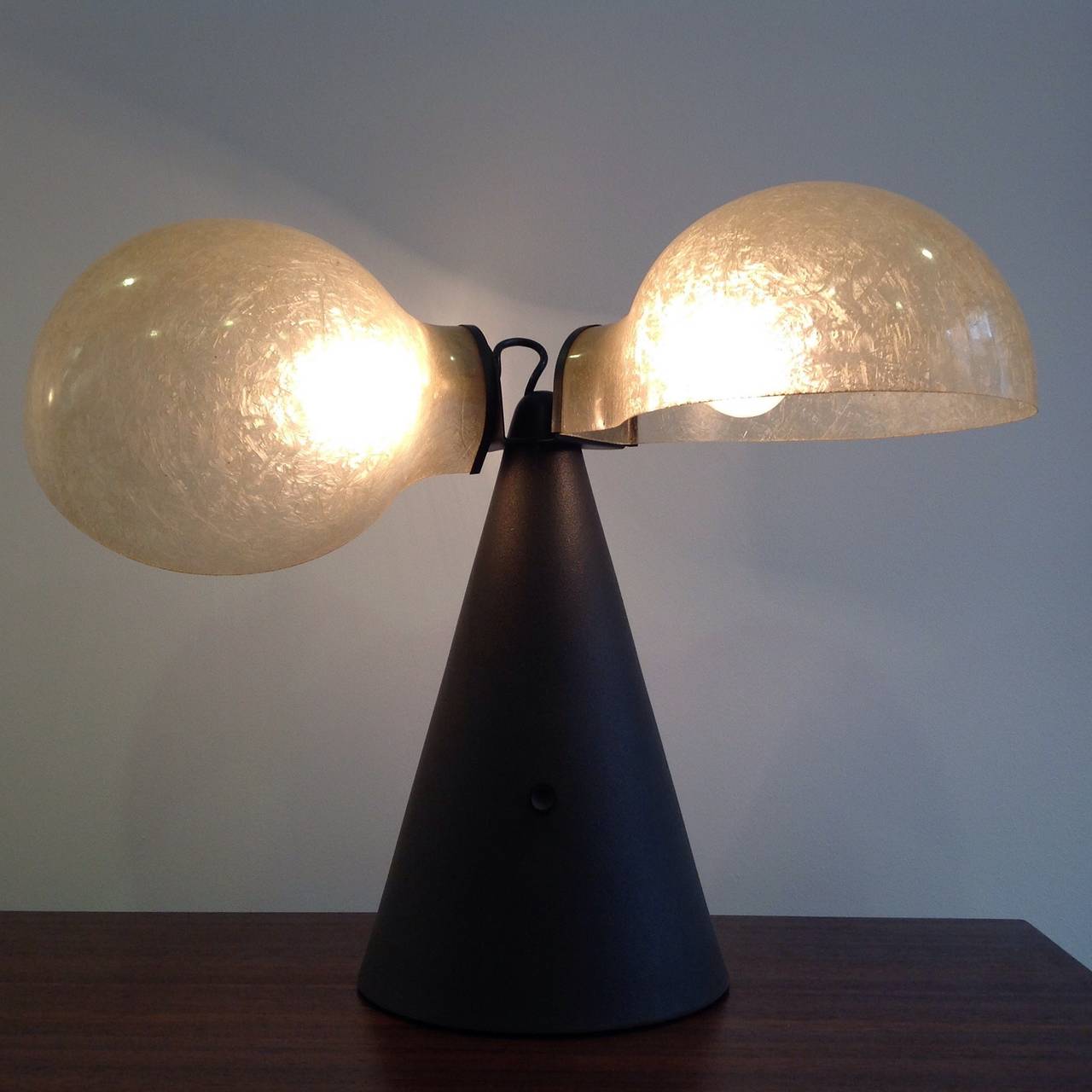 Aluminum Rare and Beautiful Desk Lamp by Luci-Milano For Sale