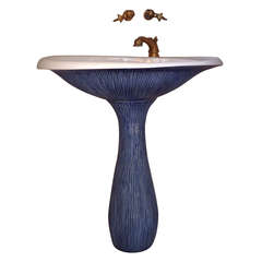 Retro Washstand Mushroom Sig.: "Lavenite Vitreous 1959"