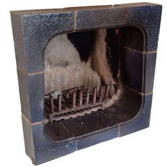 Cozy, 1960s Ceramic Fireplace Enclosure by Raf Mailleux - made in Belgium