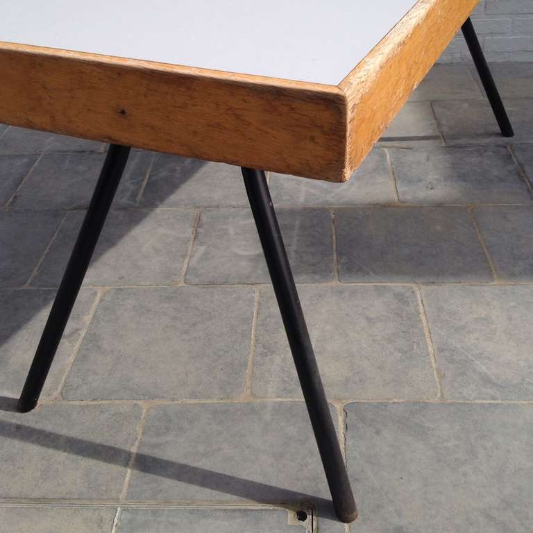 2 Beautiful Collapsible Dining Tables from the 1950s, Marked and from Swiss In Good Condition For Sale In Brussels, BE