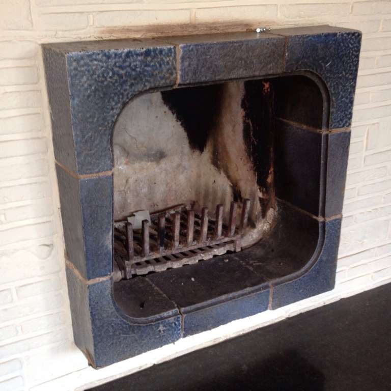 Mid-20th Century Cozy, 1960s Ceramic Fireplace Enclosure by Raf Mailleux - made in Belgium For Sale