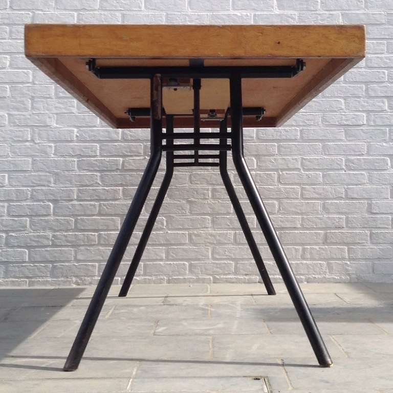 Mid-20th Century 2 Beautiful Collapsible Dining Tables from the 1950s, Marked and from Swiss For Sale