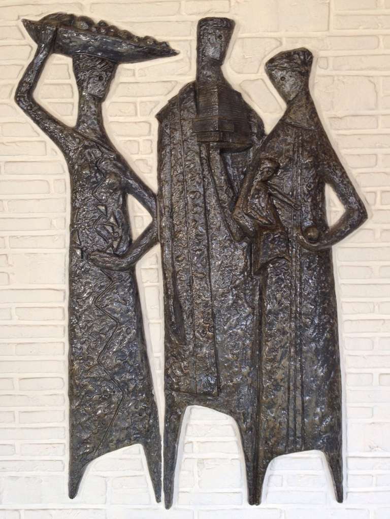 Beautifully XXL Wall Decoration by Raf Mailleux, Belgian Sculptor anno 1961 For Sale 2
