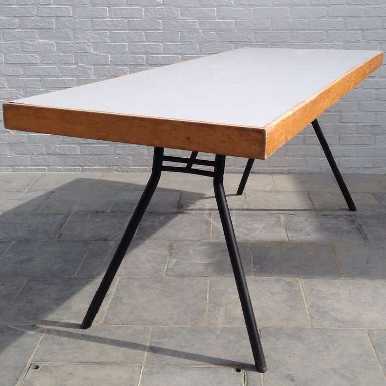2 Beautiful Collapsible Dining Tables from the 1950s, Marked and from Swiss For Sale 2