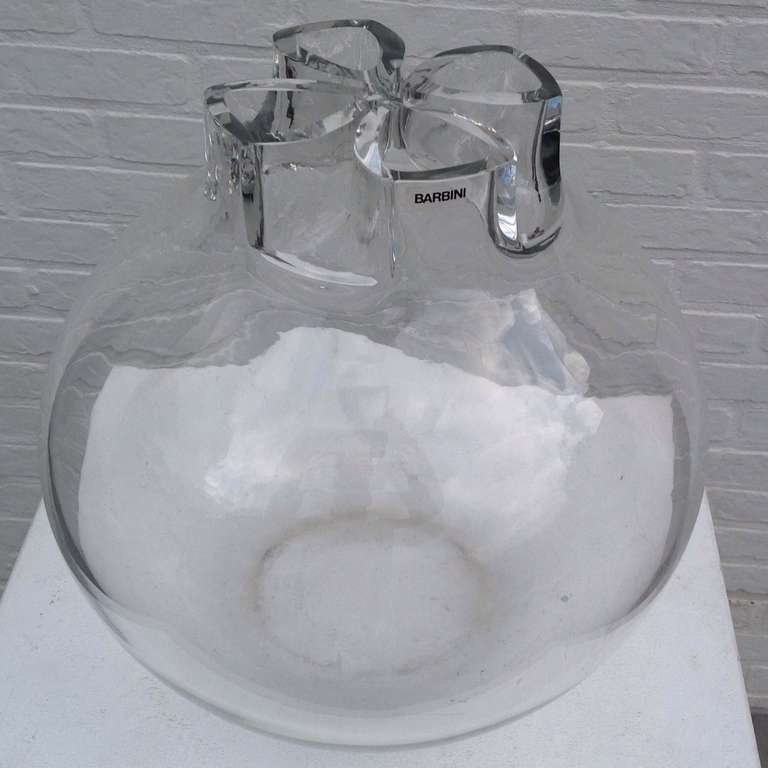 Nice XL Barbini Murano Glass Vase, signed with Label