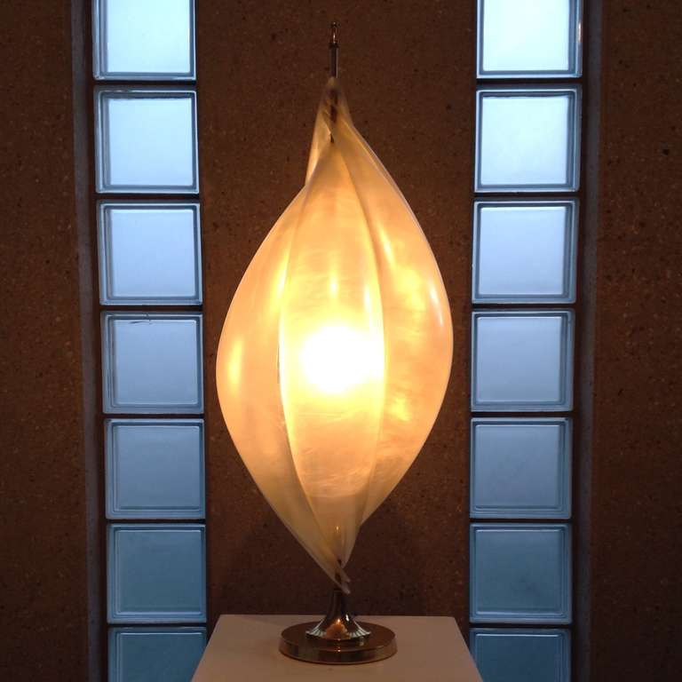 Mid-Century Modern Beautiful Large Table Lamp by Rougier, France, 1970s