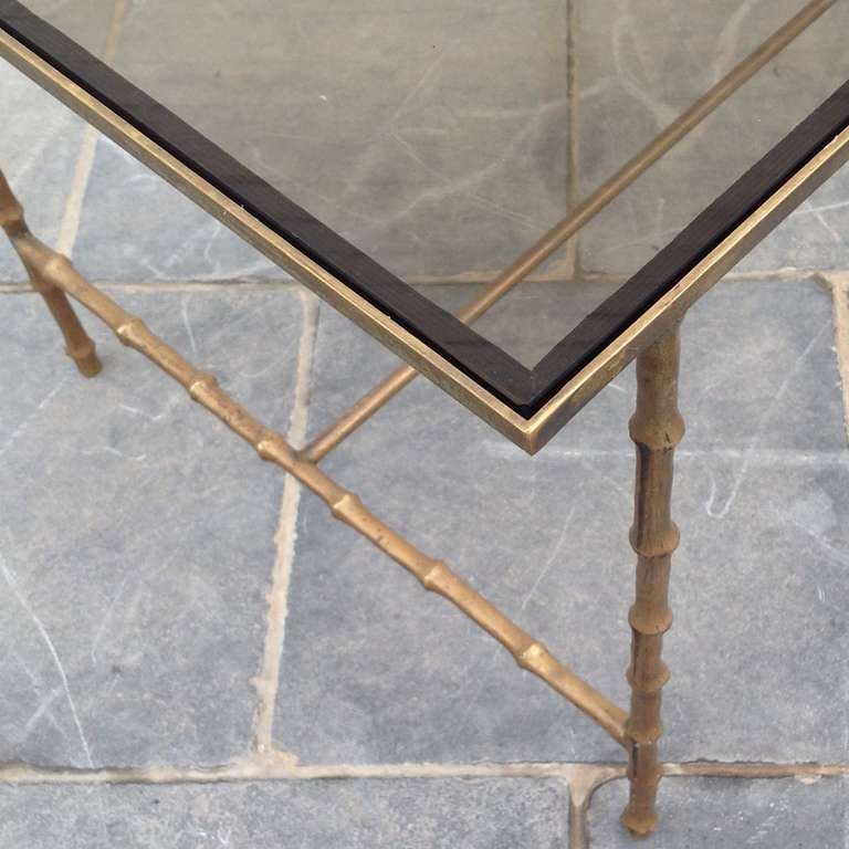 Side Table, by Maison Bagues with Bamboo Legs, 1960