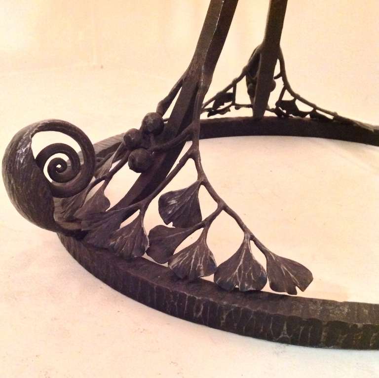 Original Handmade Floor Lamp by Edgar Brandt, Stamped on Feet, Anno 1920 2
