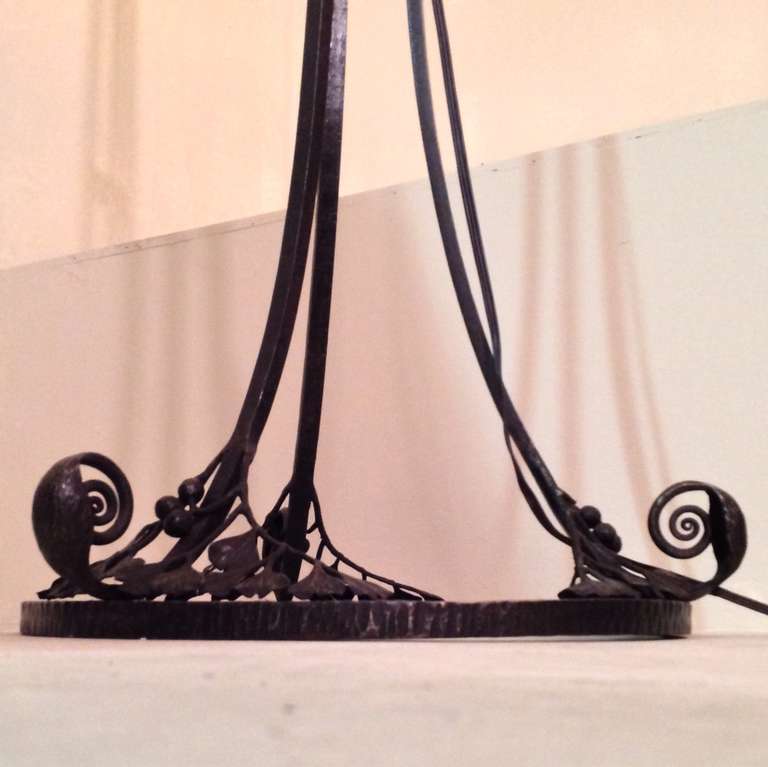Original Handmade Floor Lamp by Edgar Brandt, Stamped on Feet, Anno 1920 4