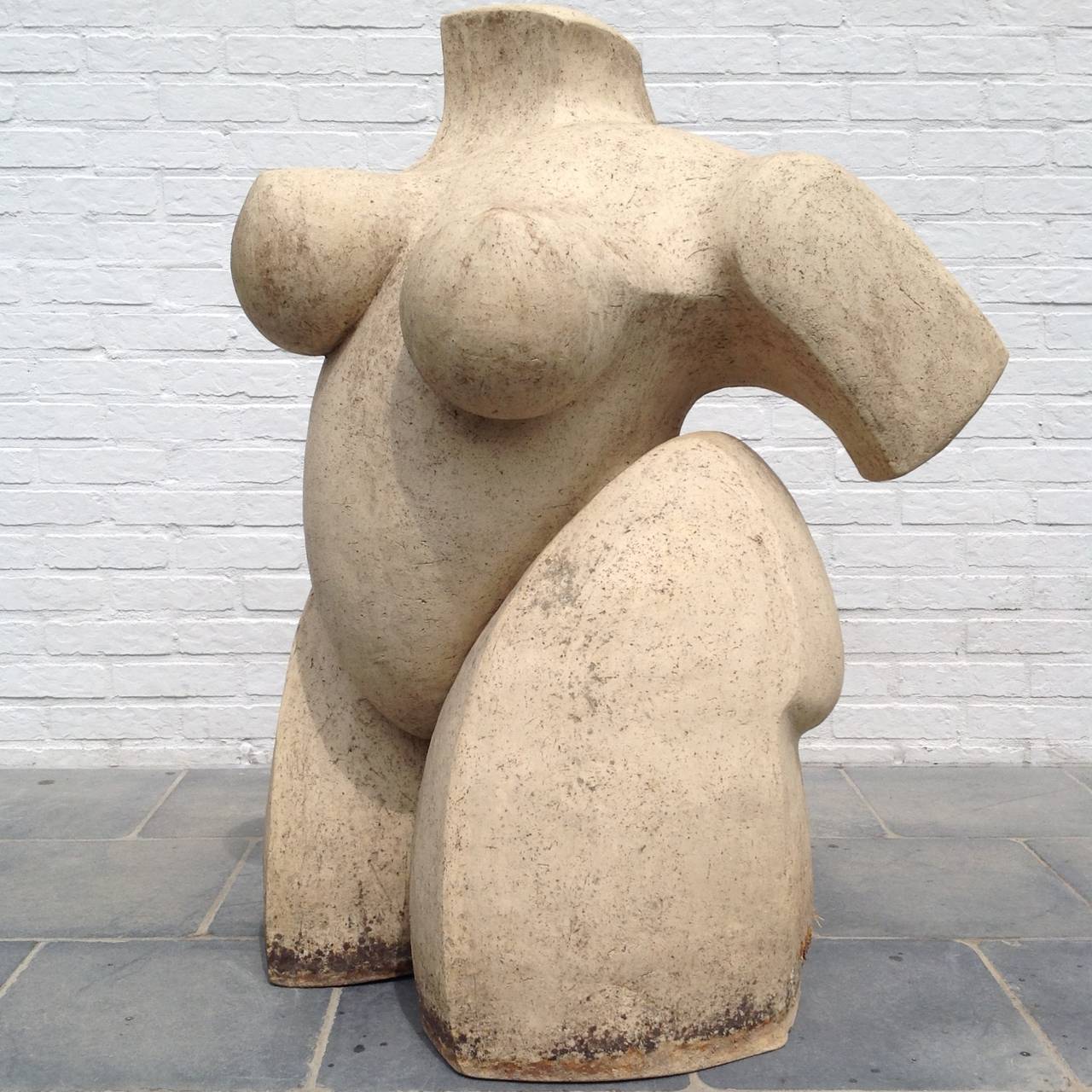 Modern Very Large Ceramic Sculpture, Belgian Artist, 1970 For Sale