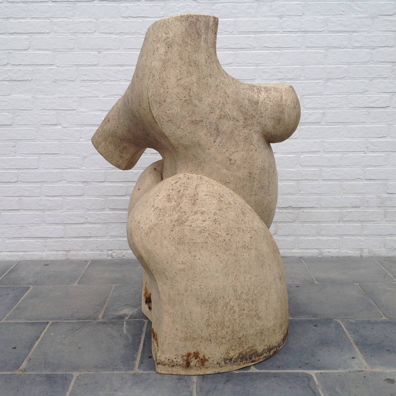 Late 20th Century Very Large Ceramic Sculpture, Belgian Artist, 1970 For Sale