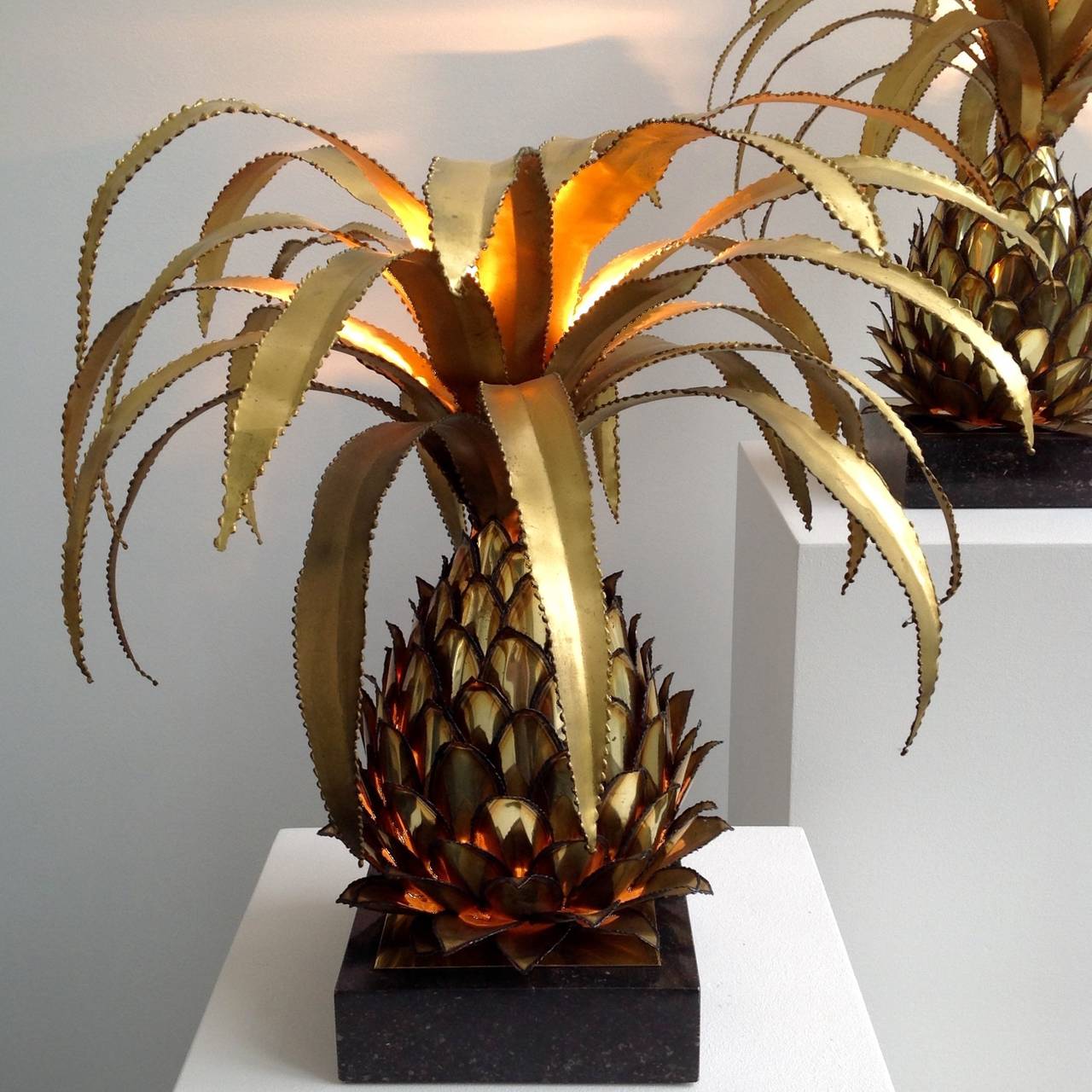 Pineapple Side Table Lamps by Maison Jansen, Paris, 1970 For Sale 1