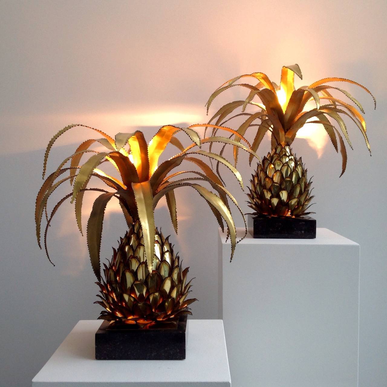 Pineapple Side Table Lamps by Maison Jansen, Paris, 1970 For Sale 2