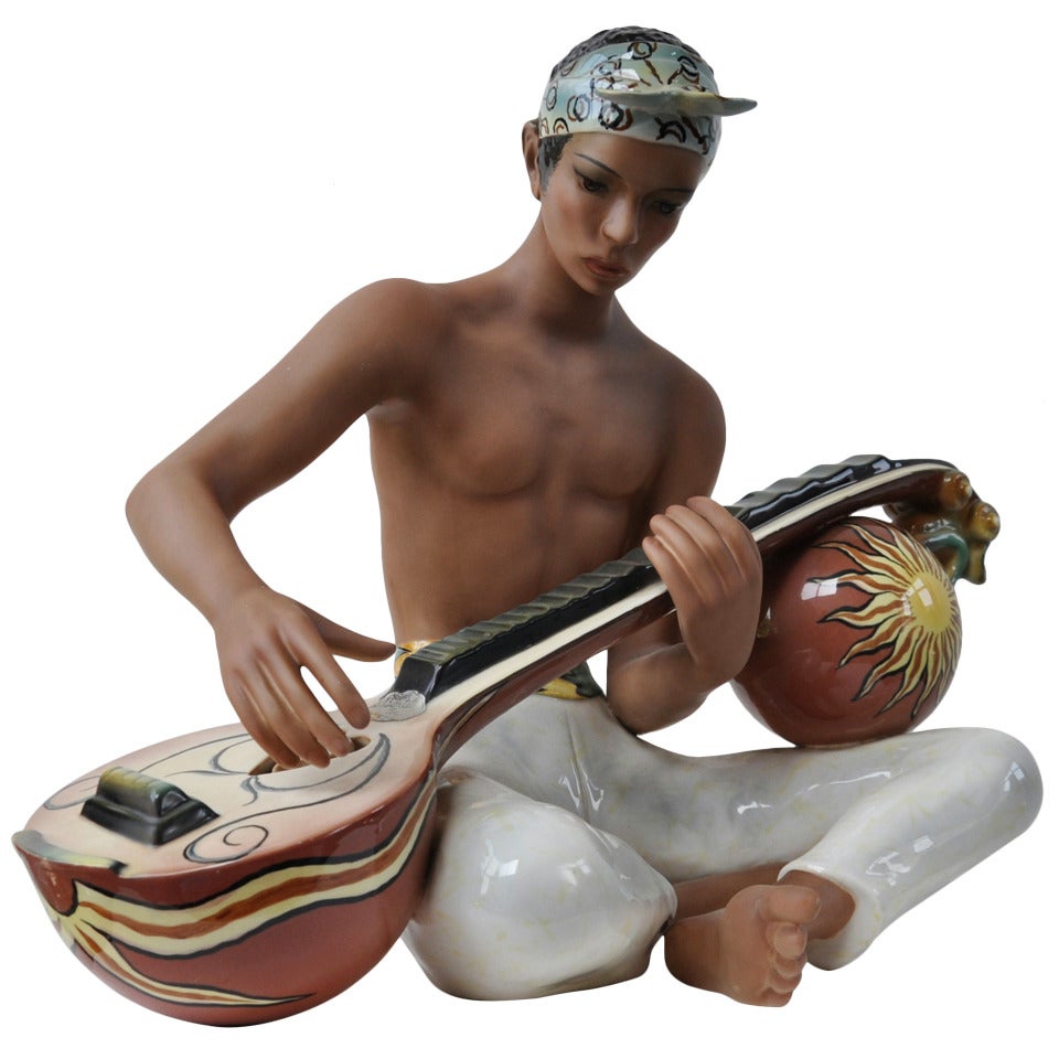 (free shipping worldwide) Porcelain Sculpture, Torino (italy), By Le Bertetti.