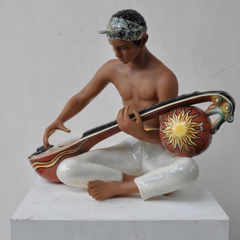 Belle Époque (free shipping worldwide) Porcelain Sculpture, Torino (italy), By Le Bertetti.