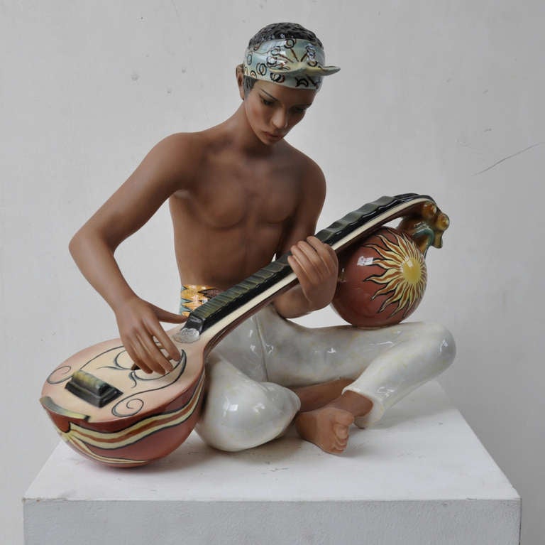 Italian (free shipping worldwide) Porcelain Sculpture, Torino (italy), By Le Bertetti.