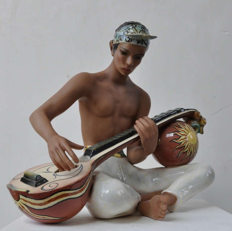 (free shipping worldwide) Porcelain Sculpture, Torino (italy), By Le Bertetti. 3