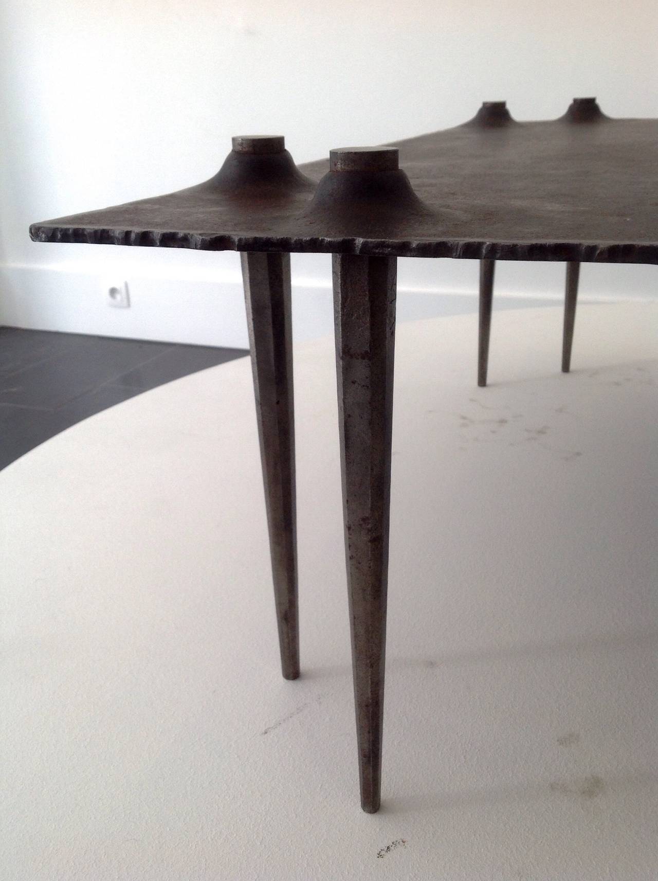 Late 20th Century Brutalist Coffee Table by Idir Mecibah, Belgium For Sale
