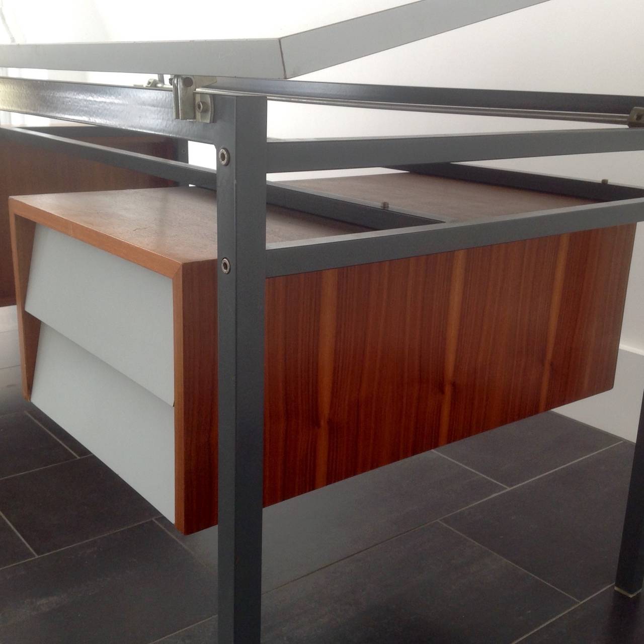Mid-20th Century Early Architectural Desk in the Style of Florence Knoll
