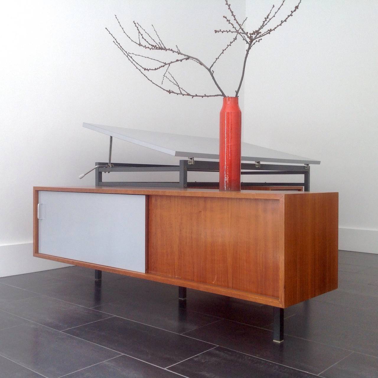 Formica Early Architectural Desk in the Style of Florence Knoll
