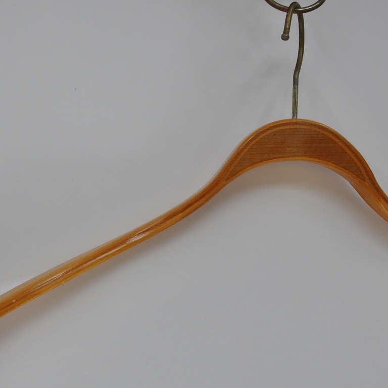 Mid-20th Century Coat Hanger Storage in Plywood, Made in Sweden For Sale