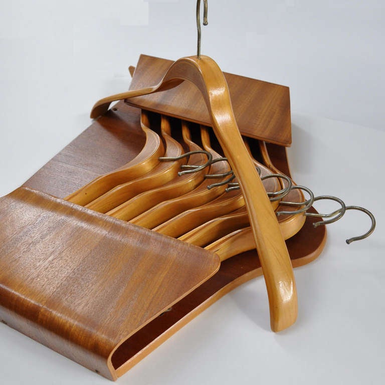 Coat Hanger Storage in Plywood, Made in Sweden For Sale 4