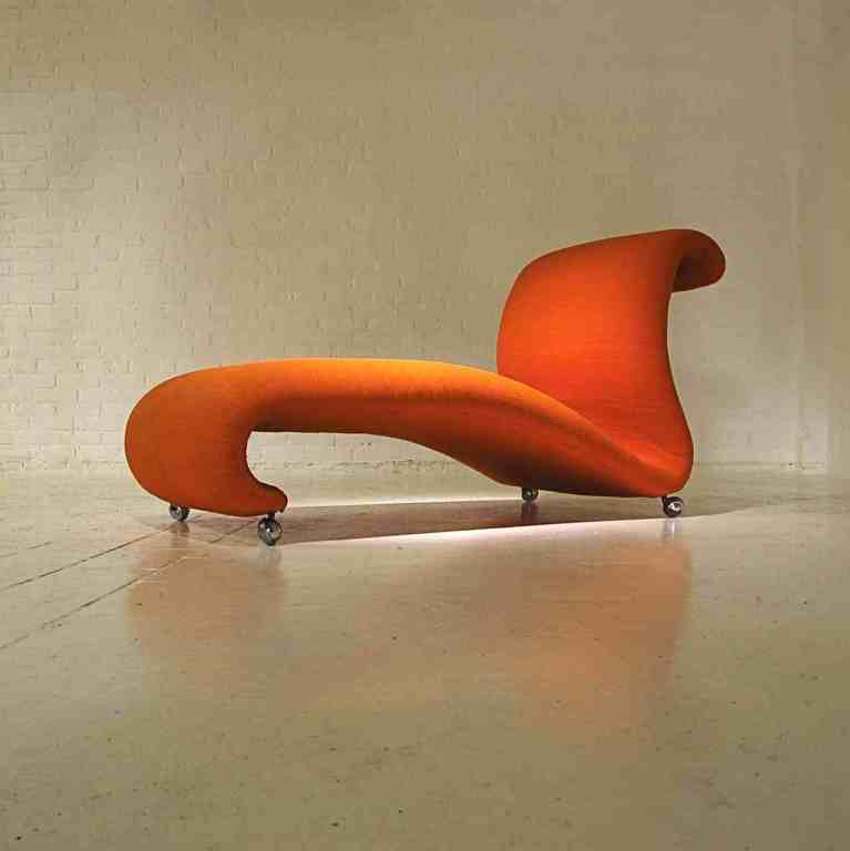 Mid-20th Century Chaise Longue Designed by Verner Panton for Storz & Palmer For Sale