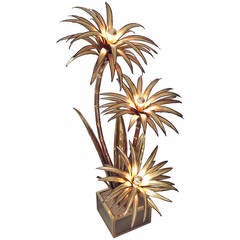 Nice Elegant Palm Tree Lamp Designed by Maison Jansen