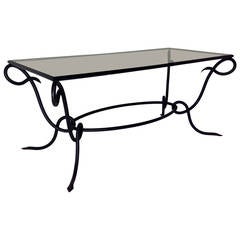René Drouet Iron Cocktail Table, France, circa 1940