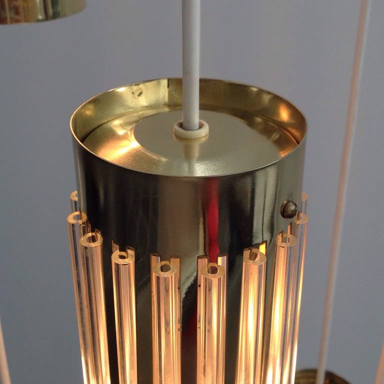 Impressive, Beautiful Chandelier with Glass Rods at 1stdibs