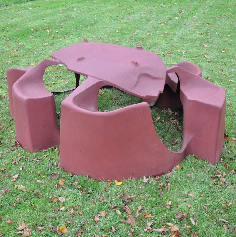Very Rare Garden or Beach Table, Object Made in 90 Pieces, 1972-1973 For Sale 2