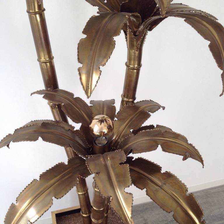 Belle lampe élégante en forme de palmier conçue par la Maison Jansen, livraison gratuite dans le monde entier Excellent état à Brussels, BE