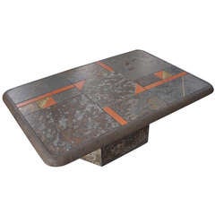 (free shipping worldwide) Nice Paul Kingma Ceramic Art Slate Coffee Table.