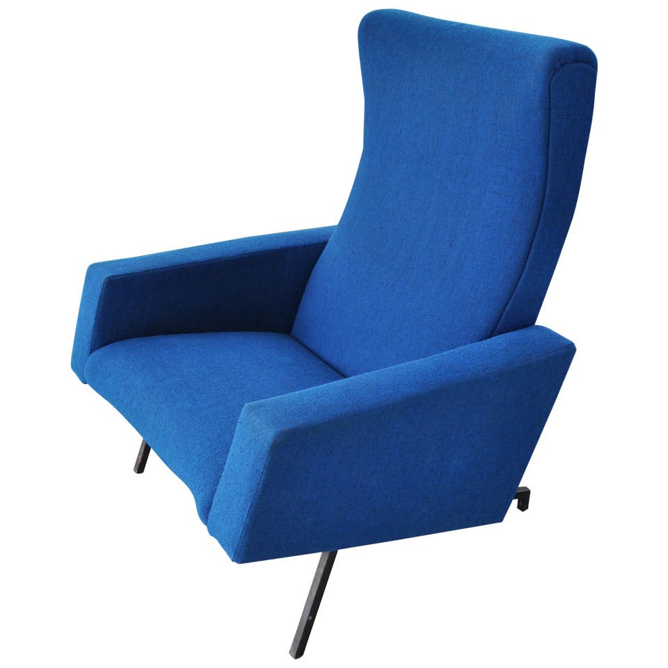 (free shipping worldwide) L.-Chair in Original Upholstery by Pierre Guariche.