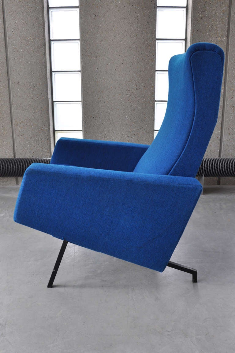 French (free shipping worldwide) L.-Chair in Original Upholstery by Pierre Guariche.