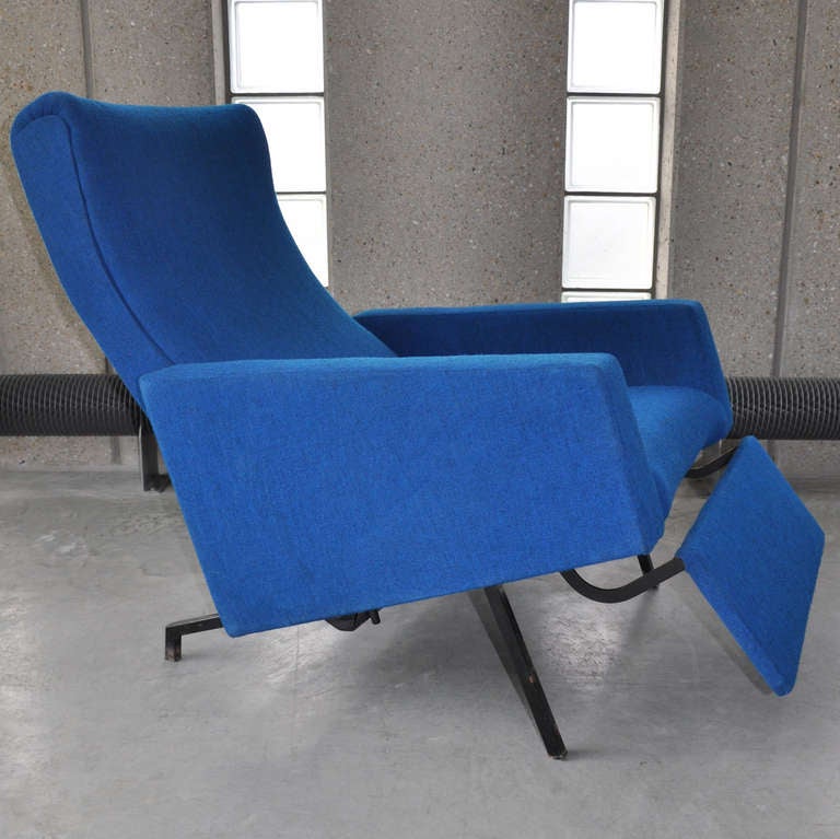 (free shipping worldwide) L.-Chair in Original Upholstery by Pierre Guariche. 1