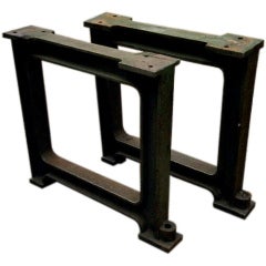 2 beautiful industrial CAST IRON Legs, anno 1890, (price / pair)