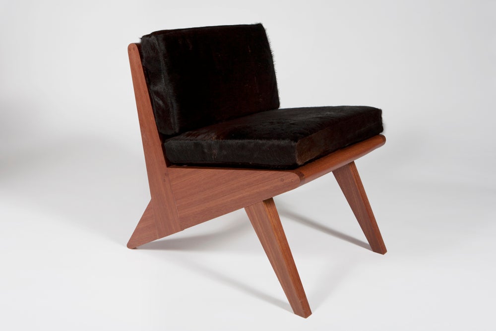 Wedge Series 'Arrowhead' Slatted Lounge Chair In Excellent Condition For Sale In Los Angeles, CA