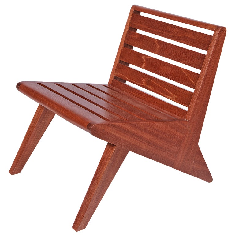Wedge Series 'Arrowhead' Slatted Lounge Chair For Sale