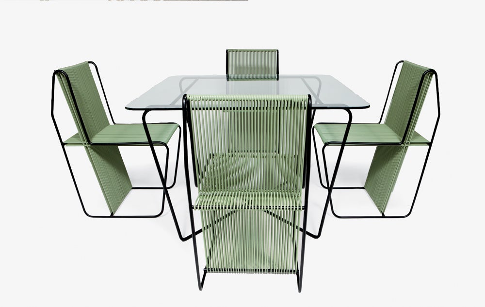 American ROD series dining table / Glass For Sale