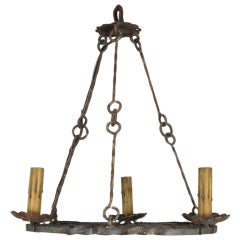 Vintage Iron Ring Chandelier